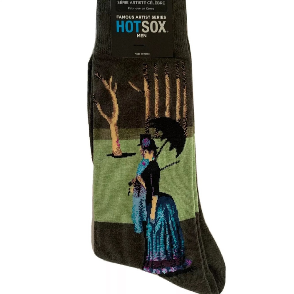 Hotsox Famous Artist Series Georges Seurat A Sunday Afternoon Crew Socks  10-13